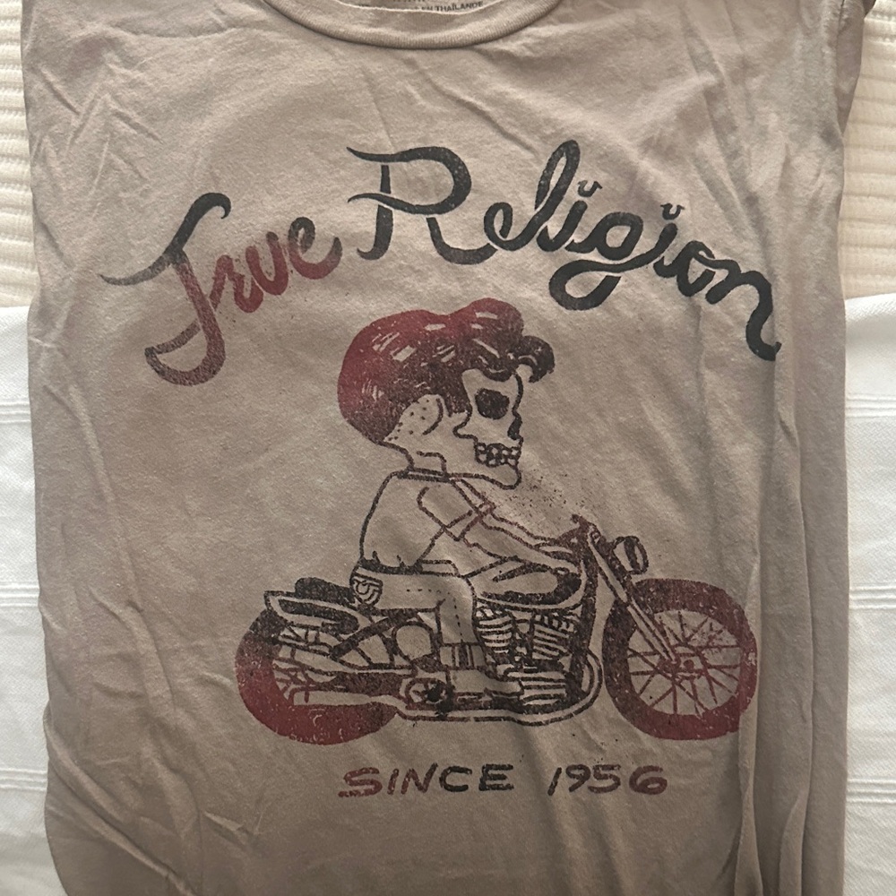 True Religion Men's Brown Graphic Tee